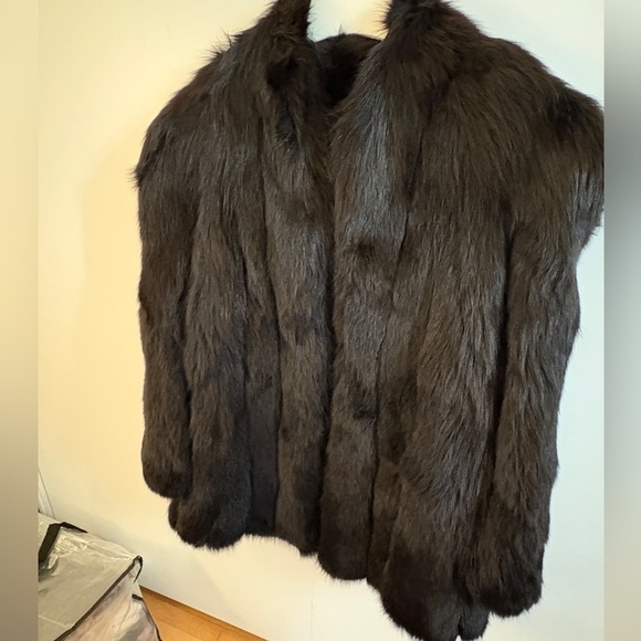 Vintage Real Black Fox Fur Jacket | The Evans Collection | Luxury Full Pelt Coat - Picture 9 of 16